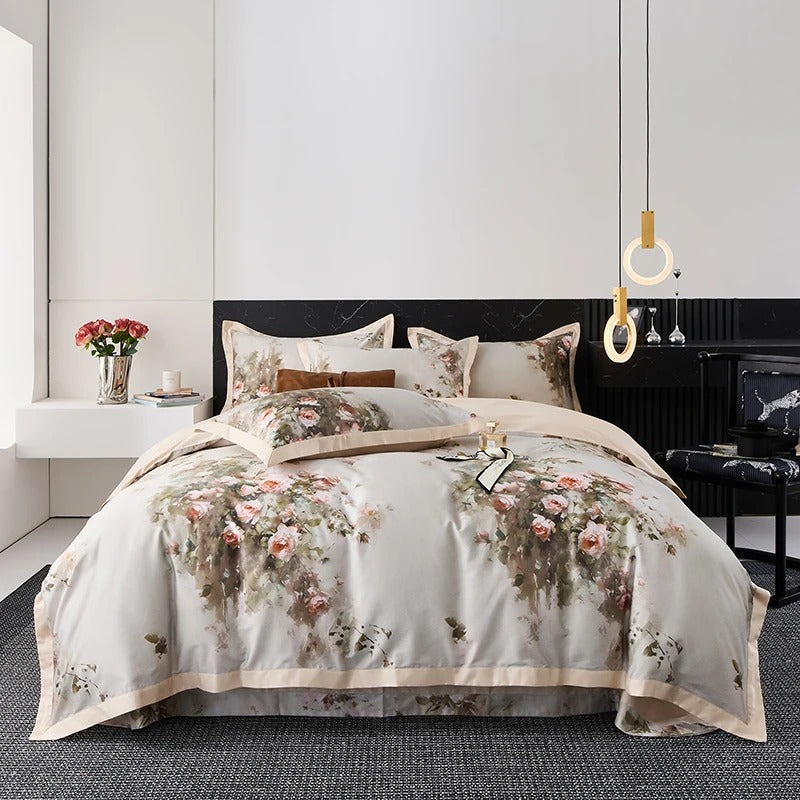 Blush Rose Egyptian Cotton Bedding Set - 800TC
