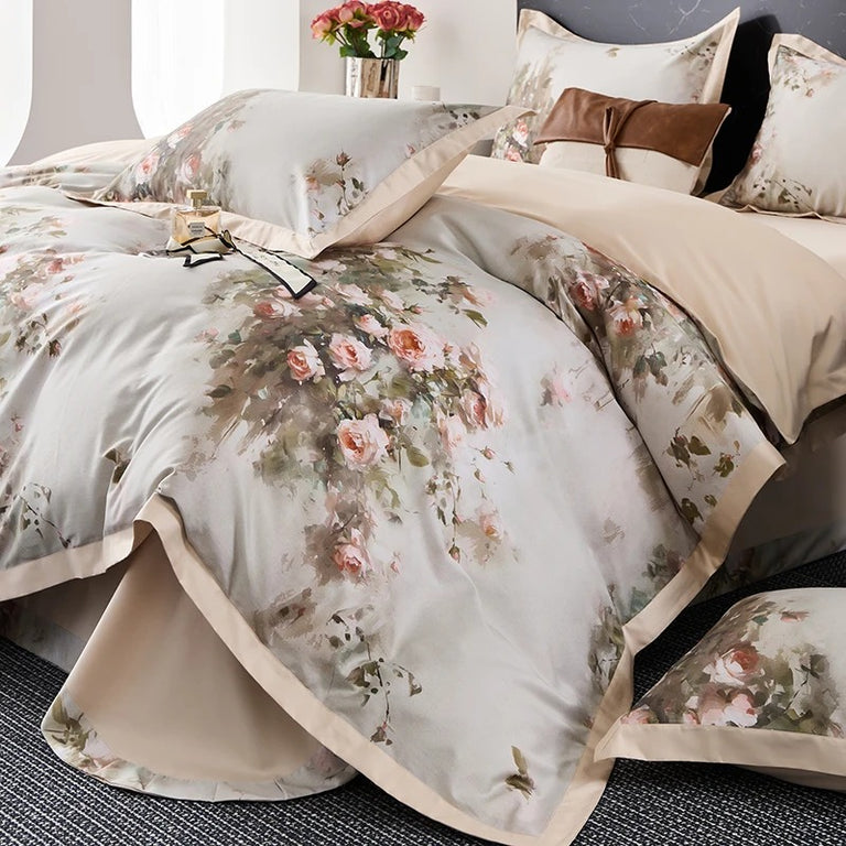 Blush Rose Egyptian Cotton Bedding Set - 800TC
