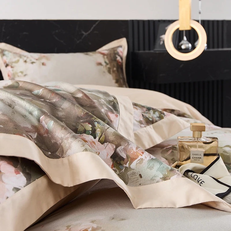 Blush Rose Egyptian Cotton Bedding Set - 800TC
