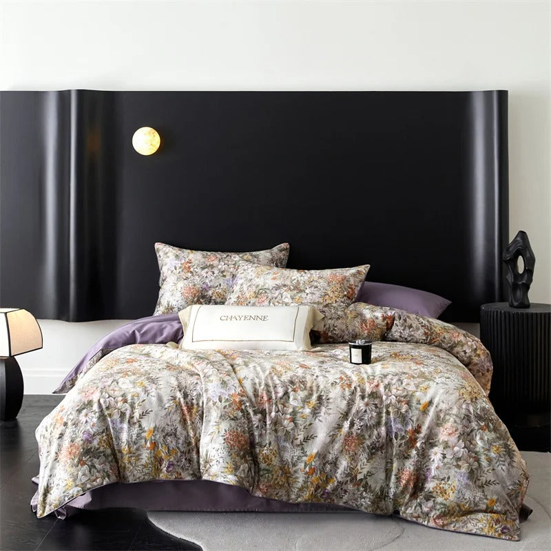Floral Serenity Egyptian Cotton Bedding Set - 800TC