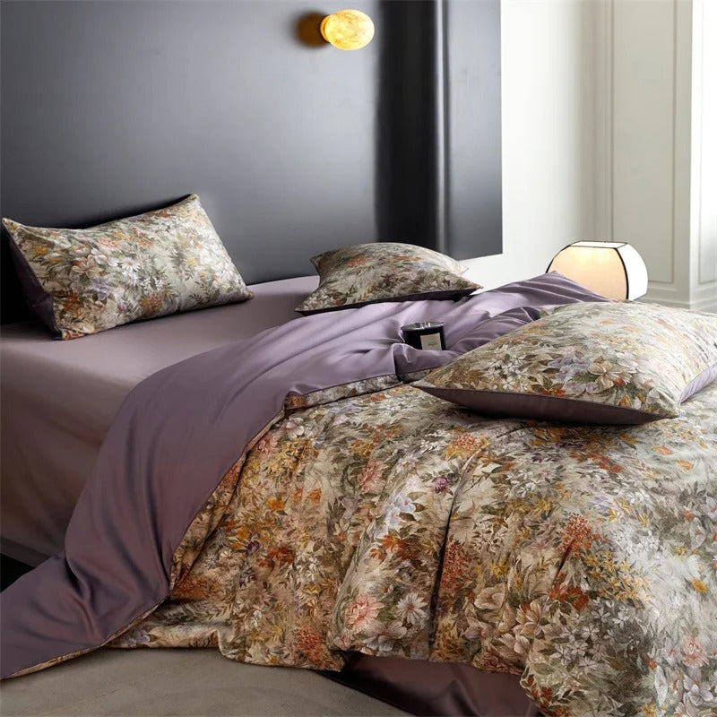 Floral Serenity Egyptian Cotton Bedding Set - 800TC