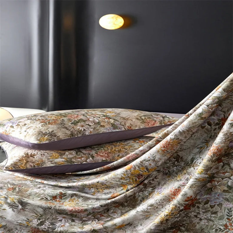Floral Serenity Egyptian Cotton Bedding Set - 800TC