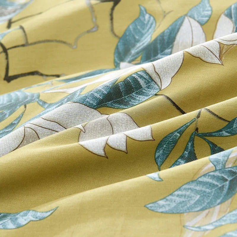 Golden Birds Egyptian Cotton Bedding Set - 600TC