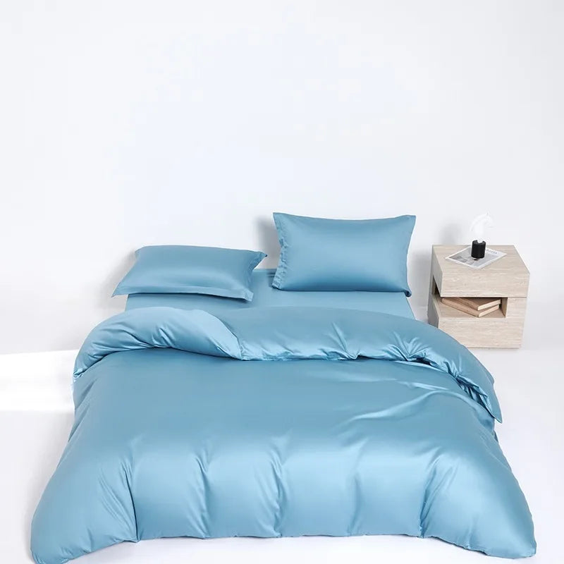 Plain Egyptian Cotton Bedding Set 600TC | Soft Colours in Sky Blue