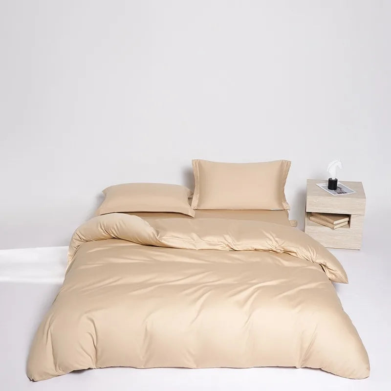 Plain Egyptian Cotton Bedding Set 600TC | Soft Colours in Beige