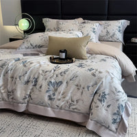 Floral Cotton Bedding Set 800TC | Misty Leaf
