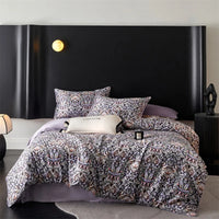 Printed Egyptian Cotton Bedding Set 800TC | Midnight Floral