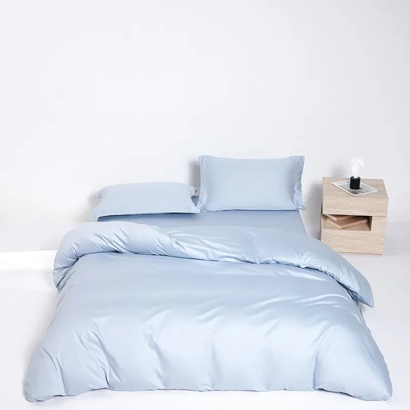 Plain Egyptian Cotton Bedding Set 600TC | Soft Colours in Light Blue