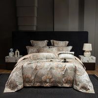 Jacquard Egyptian Cotton Bedding Set 1200TC | Grand Bloom