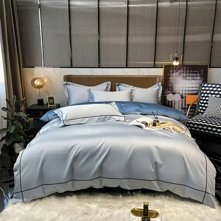 Plain Egyptian Cotton Bedding Set 800TC | Classic Colours in Powder Blue