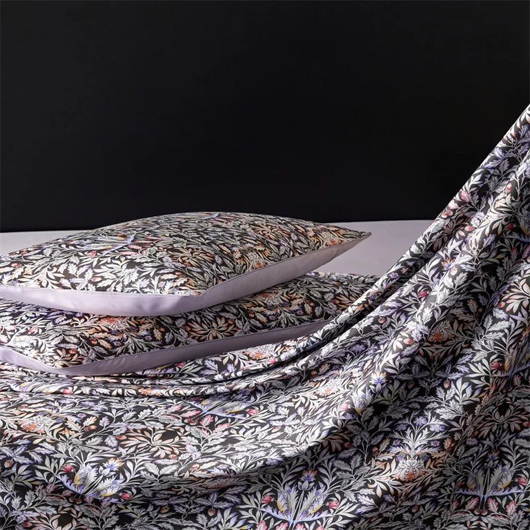 Printed Egyptian Cotton Bedding Set | Midnight Floral bedding details