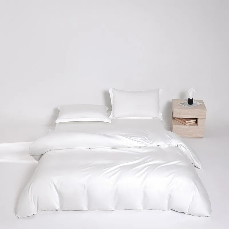 Plain Egyptian Cotton Bedding Set 600TC | Soft Colours in White