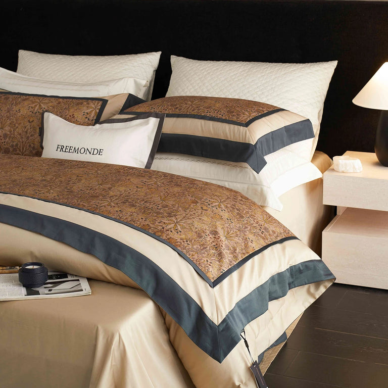 Printed Egyptian Cotton Bedding Set | Copper Paisley bedding details