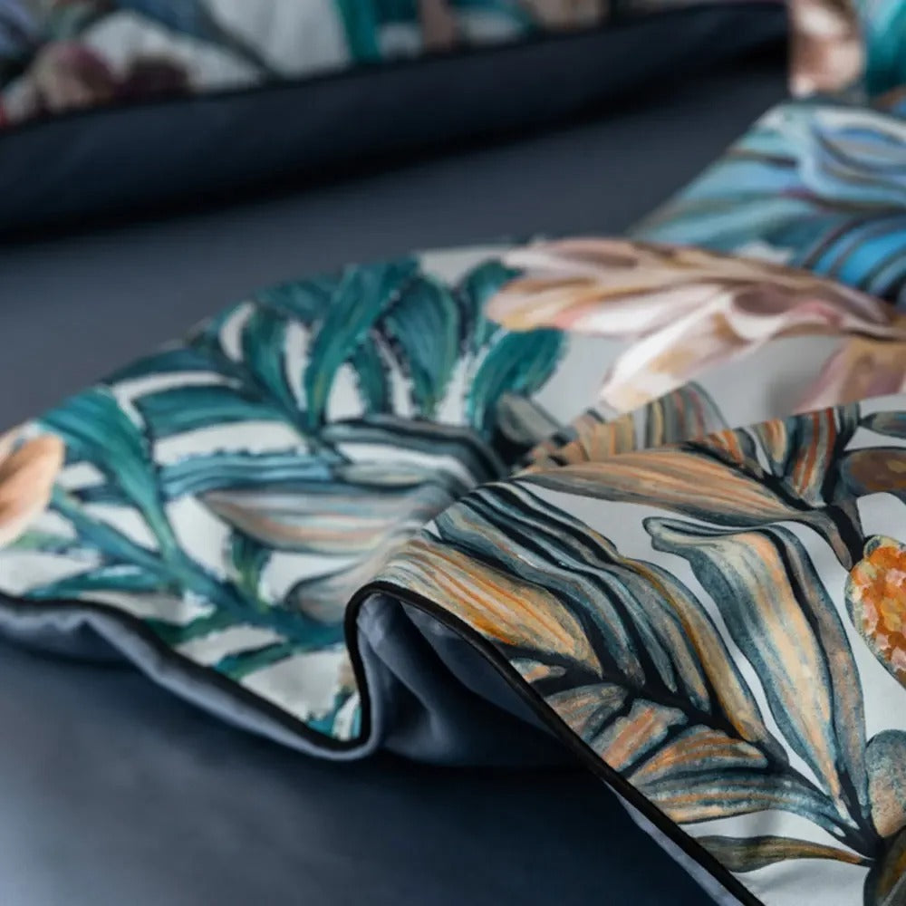 Tropical Leaves Egyptian Cotton Bedding Set - 600TC