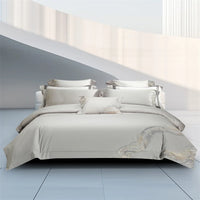 Embroidered Egyptian Cotton Bedding Set 1000TC | Soft Waves