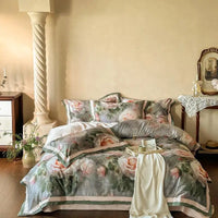Floral Egyptian Cotton Bedding Set 1000TC | Painted Rose