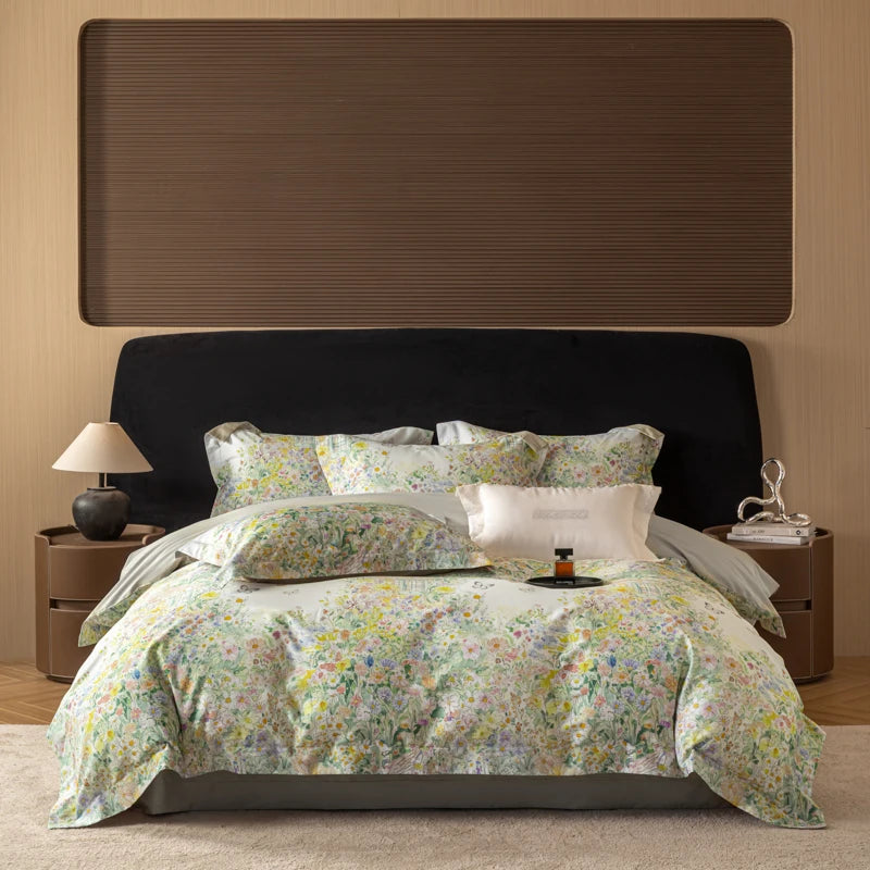 Floral Egyptian Cotton Bedding Set 1000TC | Spring Garden - Egyptian Bedding