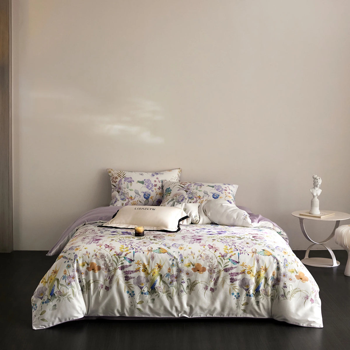 Floral Egyptian Cotton Bedding Set 700TC | Lilac Posy - Egyptian Bedding