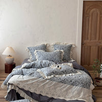 Jacquard Egyptian Cotton Bedding Set 1000TC | Scroll Lace