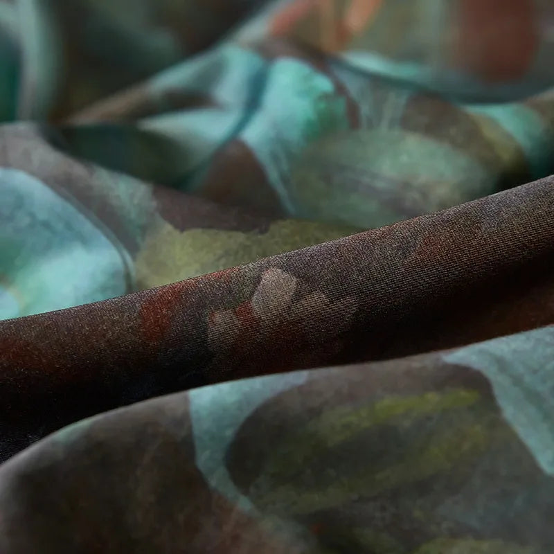 Jacquard Egyptian Cotton Bedding Set 1200TC | Jade Garden fabric close up