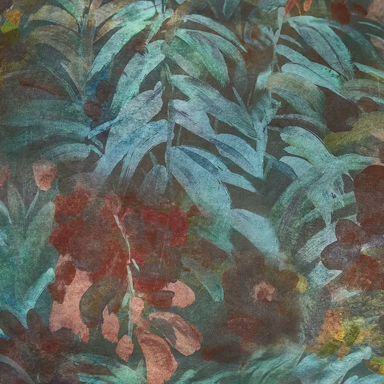 Jacquard Egyptian Cotton Bedding Set 1200TC | Jade Garden leaf pattern close up