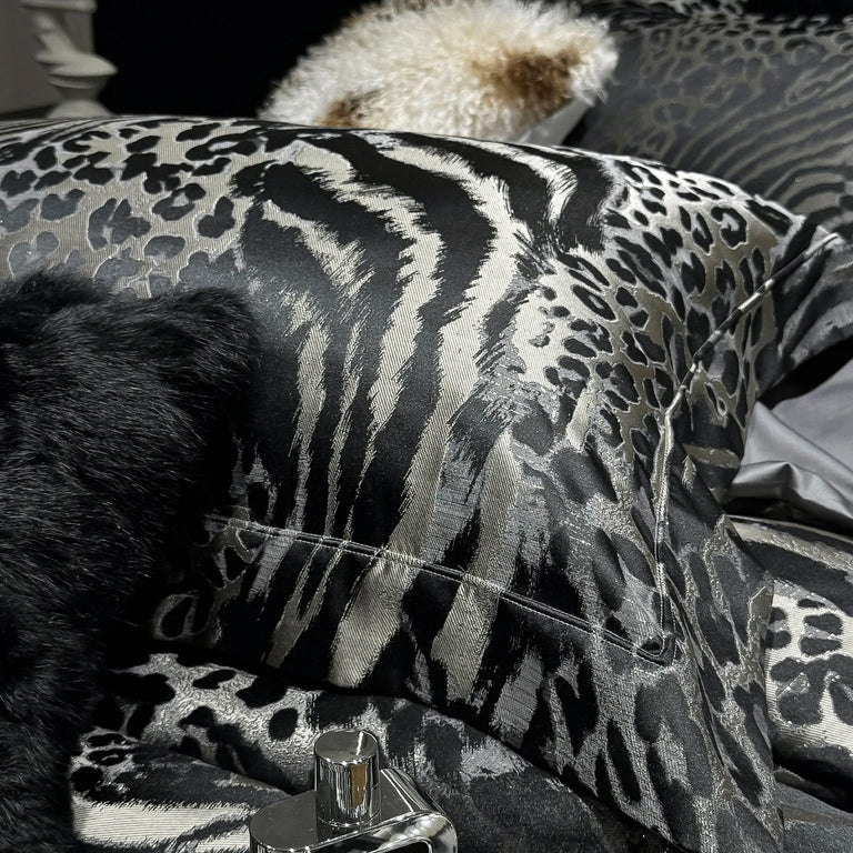 Jacquard Egyptian Cotton Bedding Set 1200TC | Wild Safari pillowcase close up