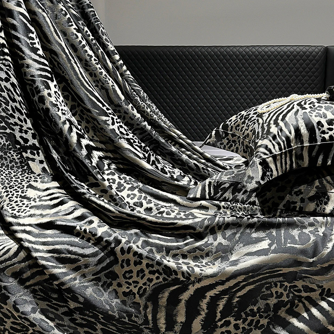 Jacquard Egyptian Cotton Bedding Set 1200TC | Wild Safari - Egyptian Bedding