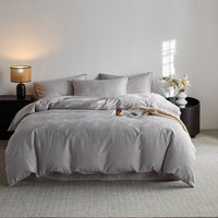 Jacquard Egyptian Cotton Bedding Set 600TC | Dove Grey
