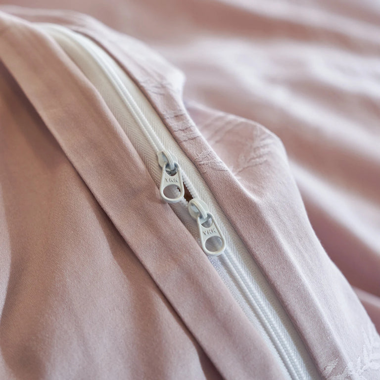 Jacquard Egyptian Cotton Bedding Set 800TC | Wheat Ear hidden zip close up