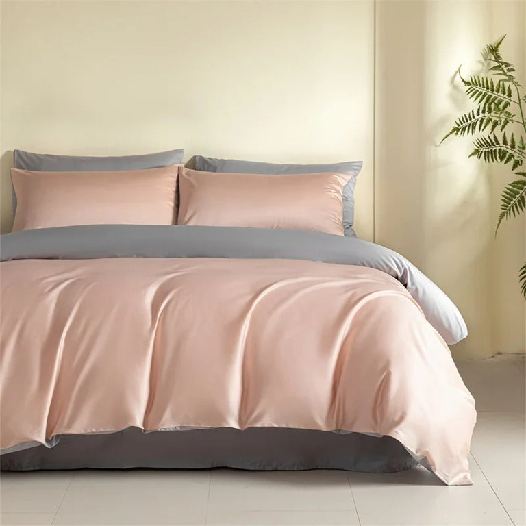 Pastel Colors Egyptain Cotton Bedding Set with Duvet Cover - 600TC