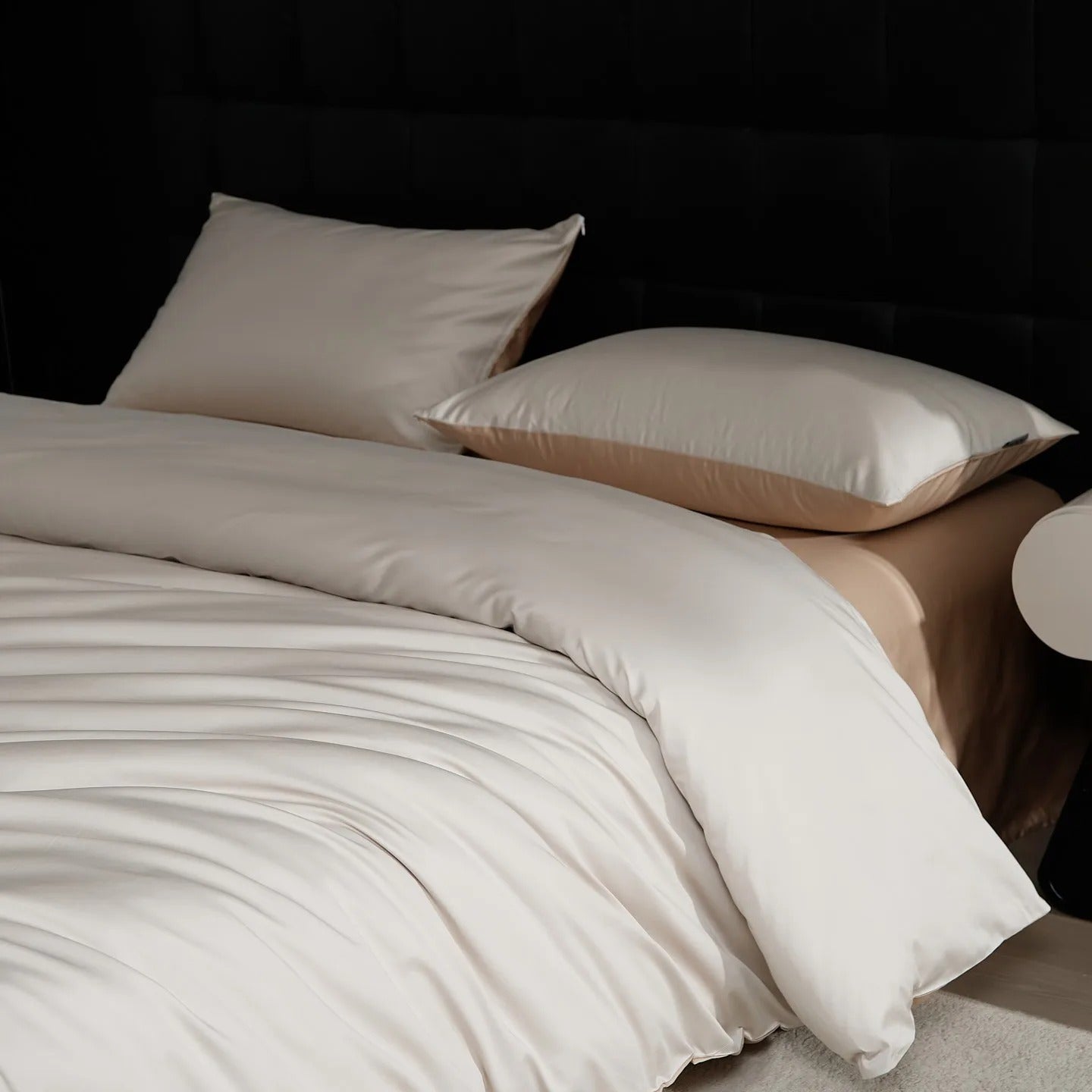 Smoke Green Stain Cotton Bedding Set with Duvet Cover - 600TC