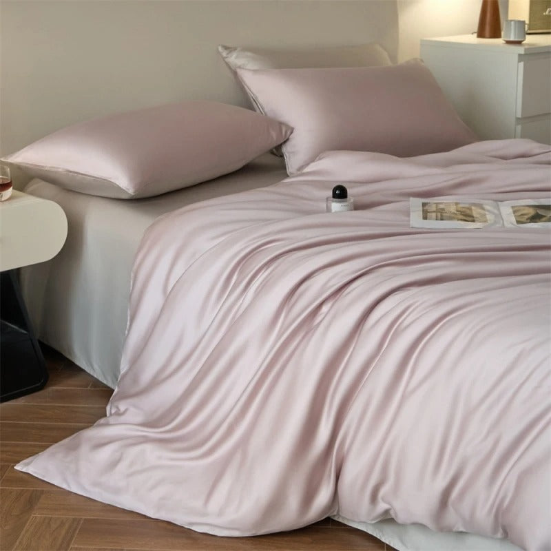 Luxury Lyocell Silk Bed Sheet Set with Duvet Cover - 700TC