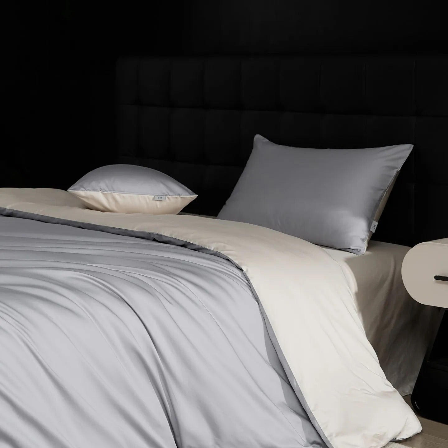 Smoke Green Stain Cotton Bedding Set with Duvet Cover - 600TC