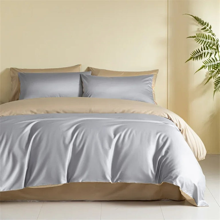 Pastel Colors Egyptian Cotton Bedding Set with Duvet Cover - 600TC
