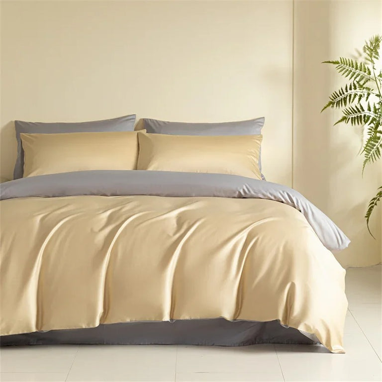 Pastel Colors Egyptian Cotton Bedding Set with Duvet Cover - 600TC