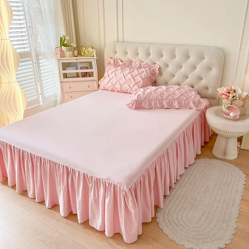 Princess Style Cotton Bed Sheet Set With Duvet Cover - 600TC