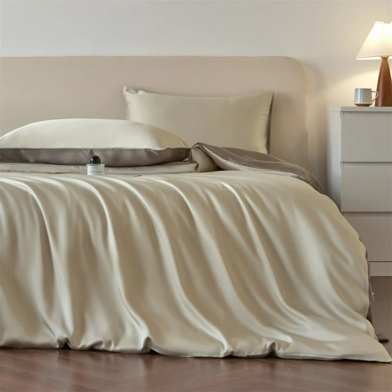 Luxury Lyocell Silk Bed Sheet Set with Duvet Cover - 700TC