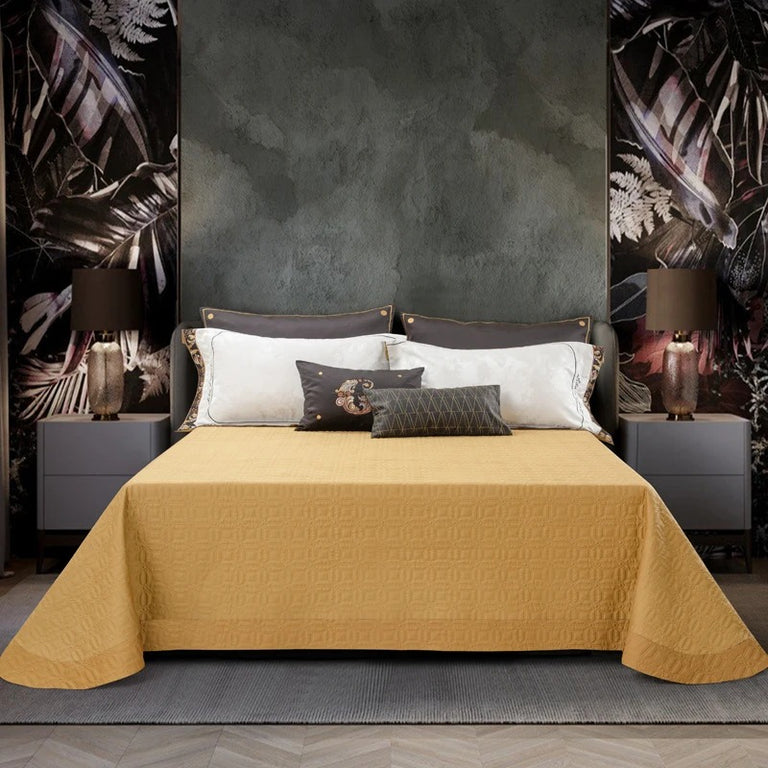 Royal White and Black Floral Embroidered Bedding Set – 1500TC