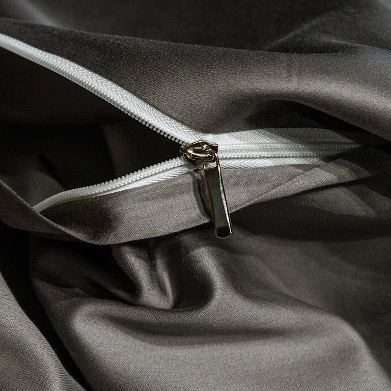 Blue Embroidery Egyptian Cotton Bedding Set with Duvet Cover - 1000TC