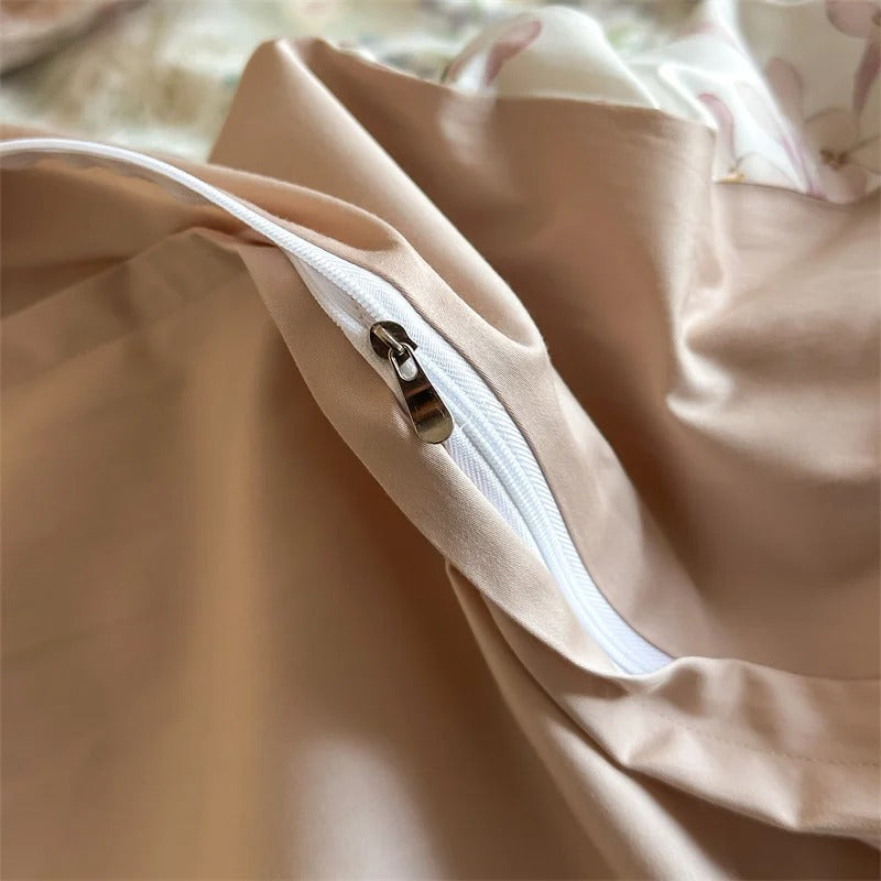 Floral Print Bedding Set with Soft Pastel Shades - 600TC