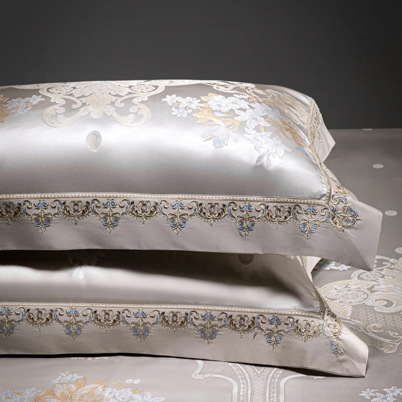 Royal Silky Satin Egyptian Cotton Bedding Set with Duvet Cover - 1200TC