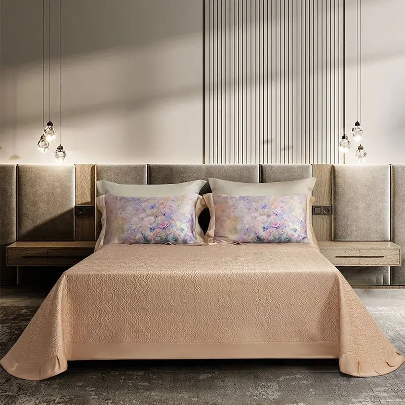 Soft Pastel Bloom Egyptian Cotton Bedding Set - 1500TC