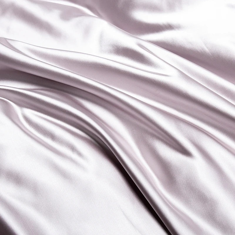 Lavender Jacquard Embroidery Bedding Set with Duvet Cover - 1500TC