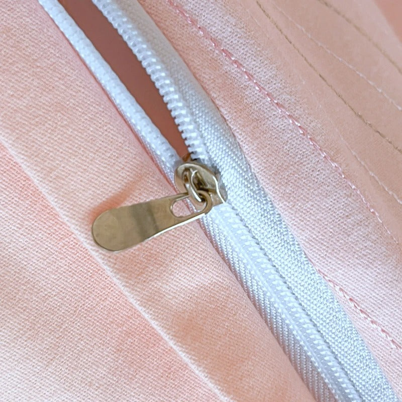 Luxury Modern Embroidered Pink Floral Bedding Set with Duvet Cover - 600TC