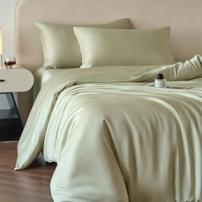Luxury Lyocell Silk Bed Sheet Set with Duvet Cover - 700TC