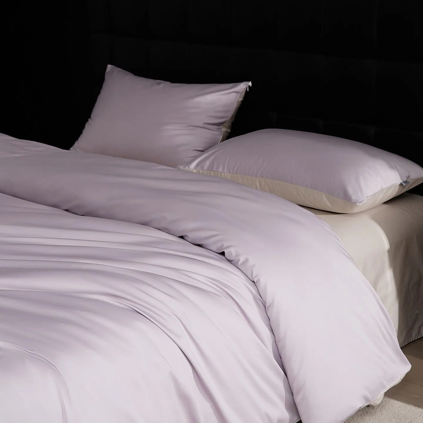 Smoke Green Stain Cotton Bedding Set with Duvet Cover - 600TC