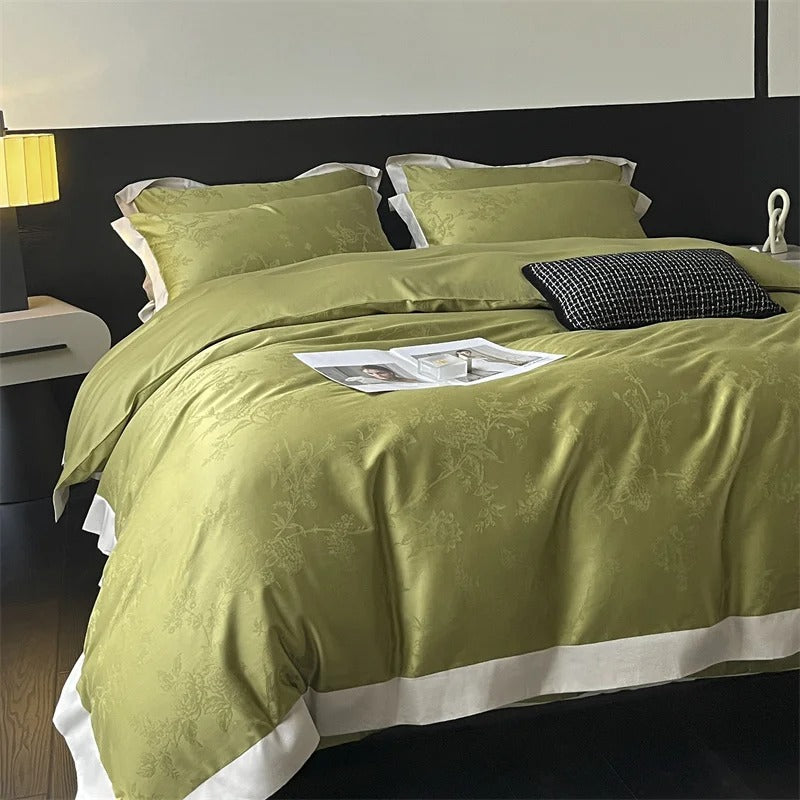 Luxury Lyocell Cotton Jacquard Bedding Set with Duvet Cover - 1000TC