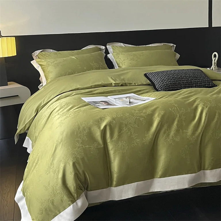 Luxury Lyocell Cotton Jacquard Bedding Set with Duvet Cover - 1000TC