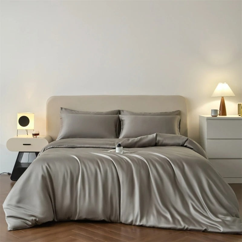 Luxury Lyocell Silk Bed Sheet Set with Duvet Cover - 700TC