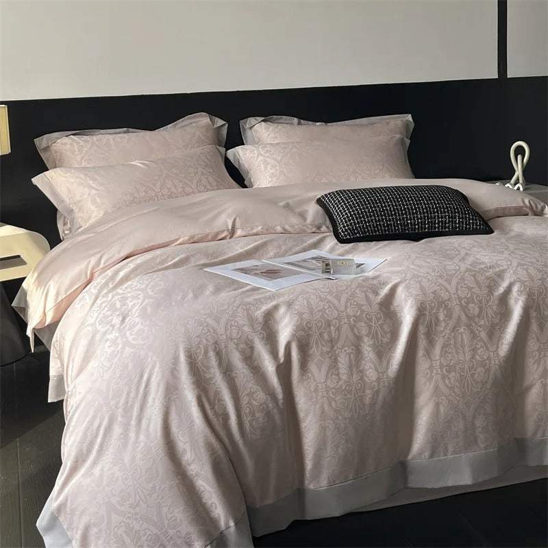 Luxury Lyocell Cotton Jacquard Bedding Set with Duvet Cover - 1000TC